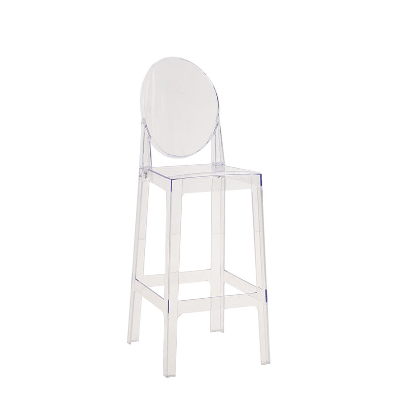 Modern Style Plastic Counter Stool Footrest Furniture in Matte Finish for Indoor