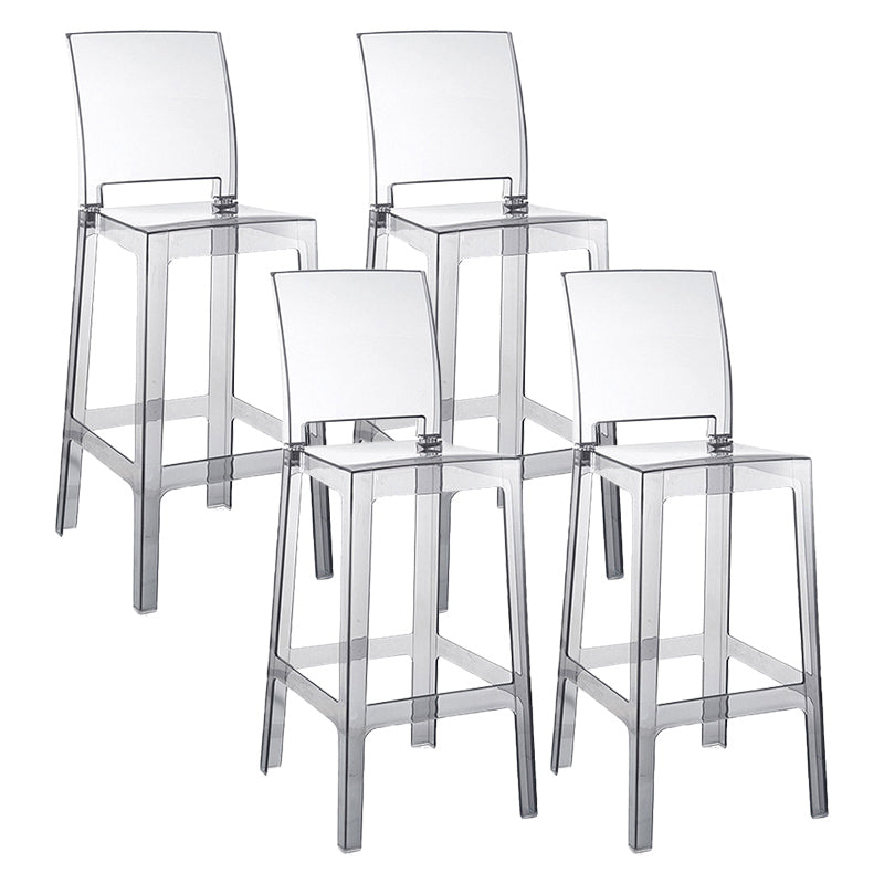 Modern Style Plastic Counter Stool Footrest Furniture in Matte Finish for Indoor