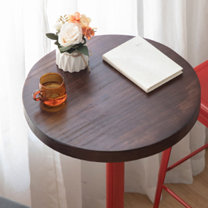 Round Pedestal Bar Height Table Contemporary Bar Table for Small Places
