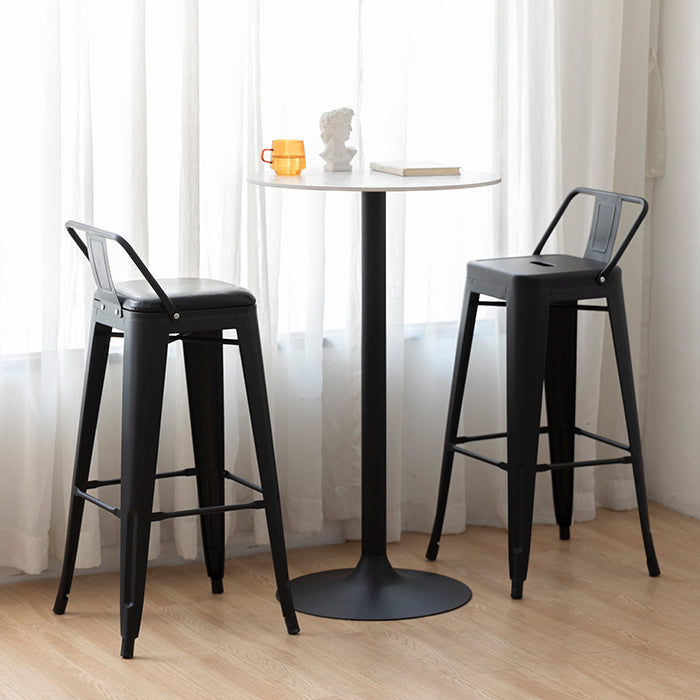Round Pedestal Bar Height Table Contemporary Bar Table for Small Places