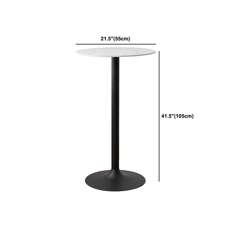 Round Pedestal Bar Height Table Contemporary Bar Table for Small Places