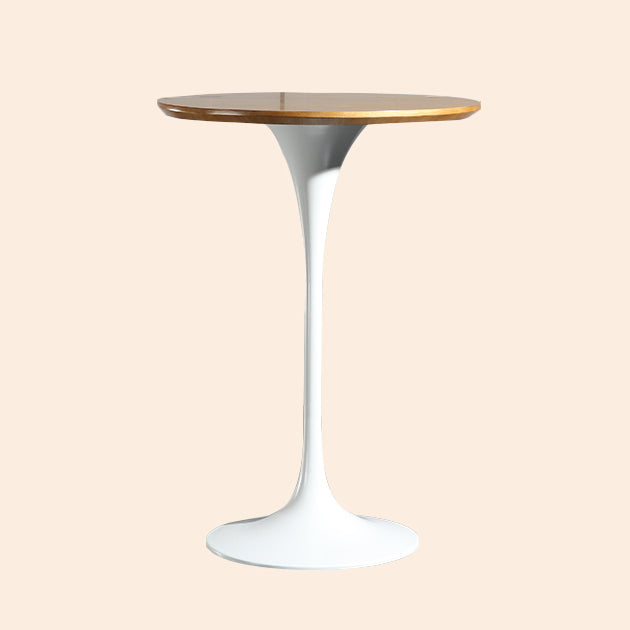 Metal Pedestal Bar Height Table Industrial Round Bar Dining Table