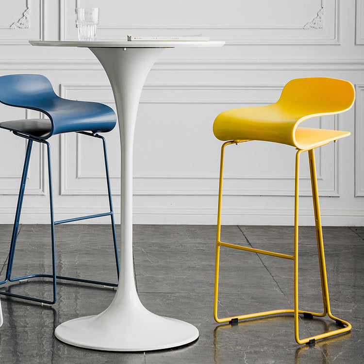 Metal Pedestal Bar Height Table Industrial Round Bar Dining Table