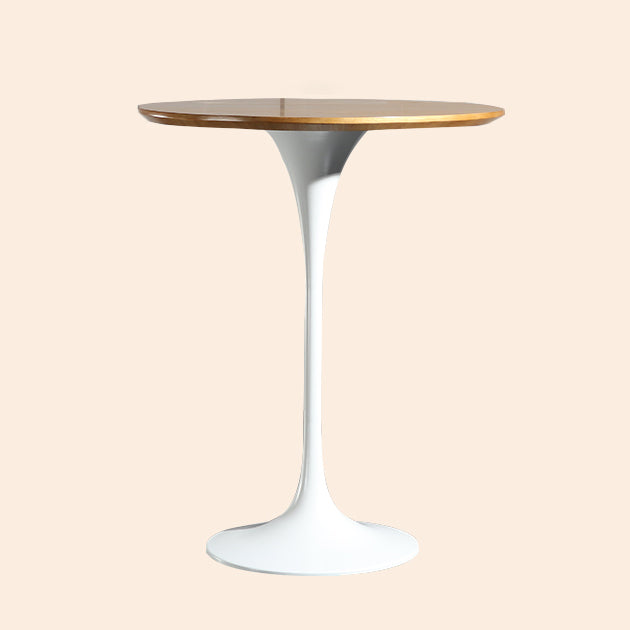 Metal Pedestal Bar Height Table Industrial Round Bar Dining Table