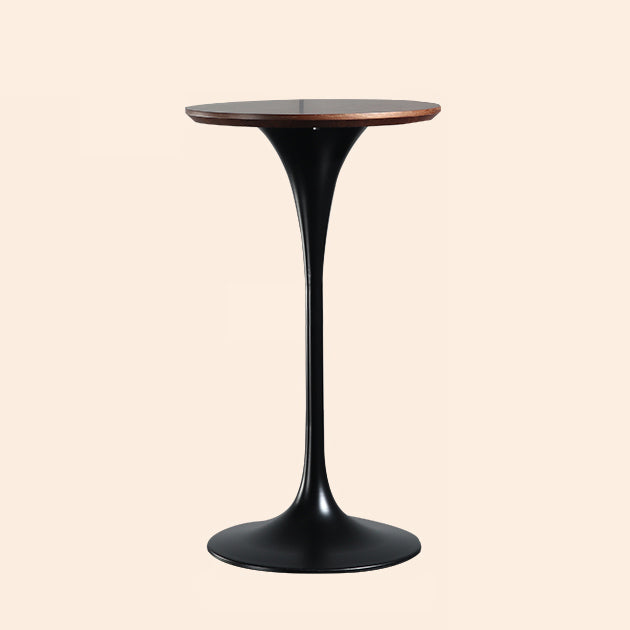 Metal Pedestal Bar Height Table Industrial Round Bar Dining Table