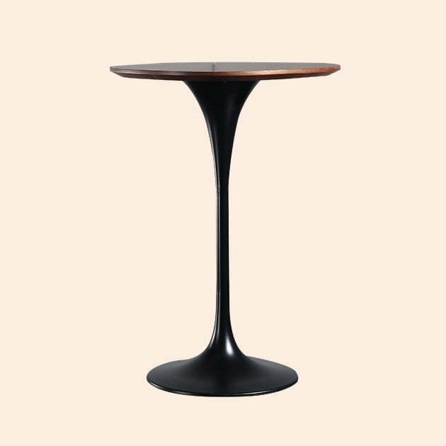 Metal Pedestal Bar Height Table Industrial Round Bar Dining Table