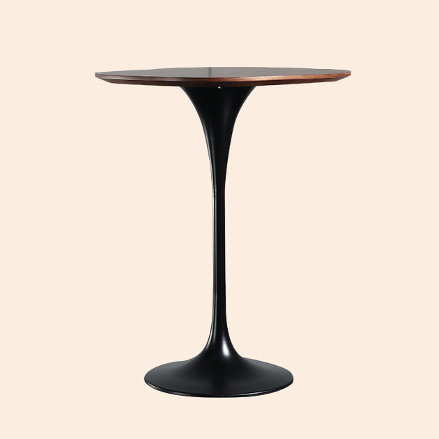 Metal Pedestal Bar Height Table Industrial Round Bar Dining Table