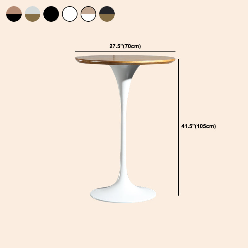 Metal Pedestal Bar Height Table Industrial Round Bar Dining Table