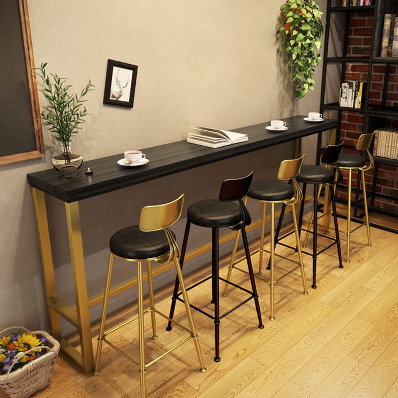 Rectangle Pub Table Bar Height Glam Solid Wood Bar Table for Small Places