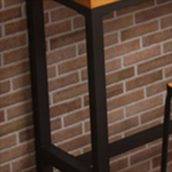 Solid Wood Pub Table Bar Height Industrial Rectangle Bar Table for Indoor
