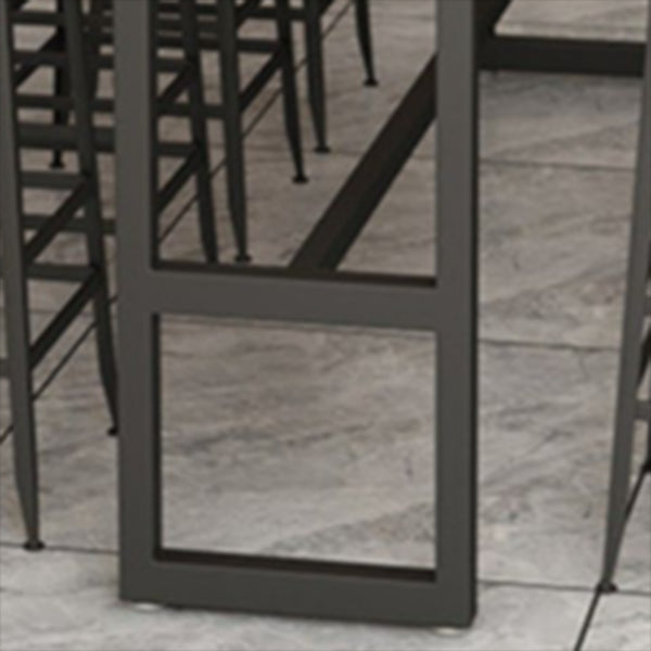 Solid Wood Pub Table Bar Height Industrial Rectangle Bar Table for Indoor