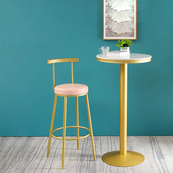 Glam Style Pub Table Round Bar Height Bar Table for Indoor Use