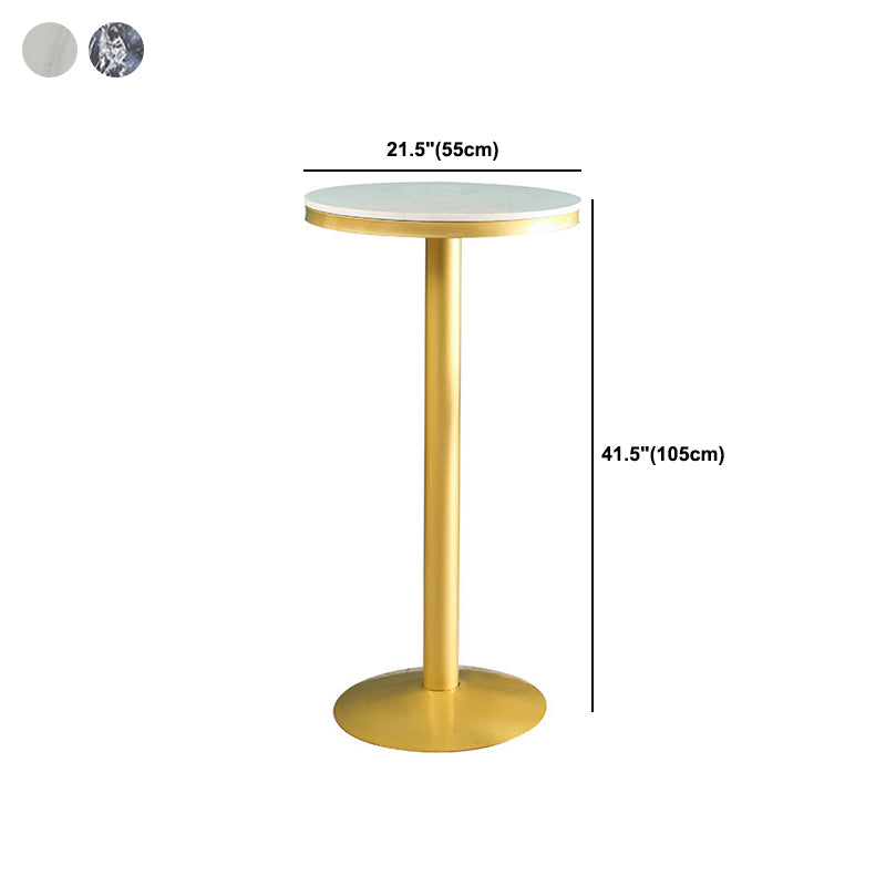 Glam Style Pub Table Round Bar Height Bar Table for Indoor Use