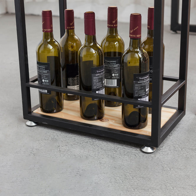 Natural Rectangle Bar Dining Table Pedestal Solid Wood Bar Height Table with Shelves