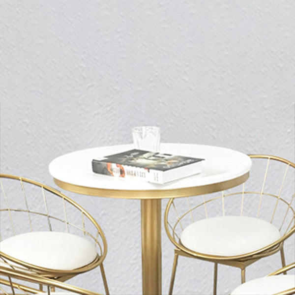 Glam Style Pub Table Round Pedestal Bar Table for Indoor Use