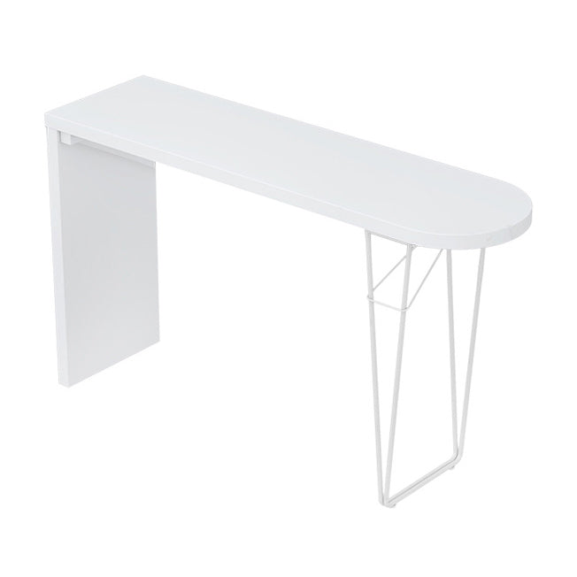Specialty Pub Table Contemporary Wood Bar Table in White for Indoor