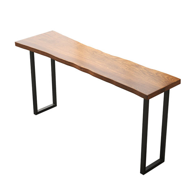 Bar Table in Metal and Wood Industrial Bar Height Table for Dining Room