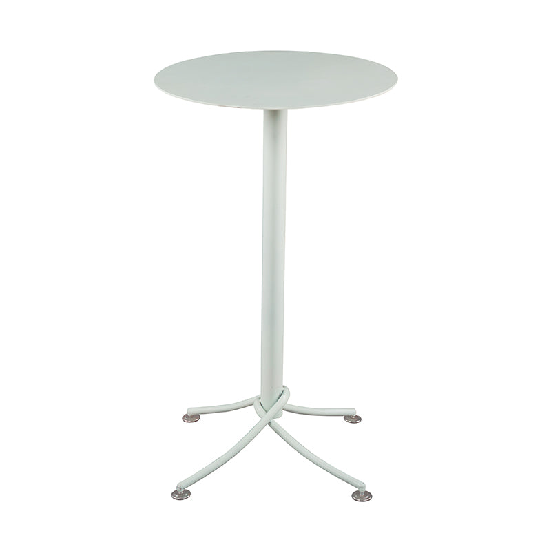 Metal Indoor-Outdoor Bar Height Table Contemporary Bar Table with Pedestal