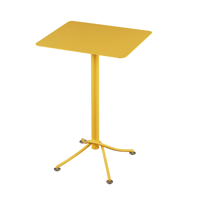 Metal Indoor-Outdoor Bar Height Table Contemporary Bar Table with Pedestal