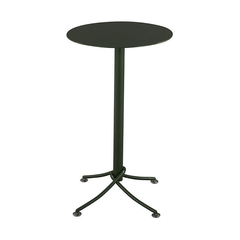 Metal Indoor-Outdoor Bar Height Table Contemporary Bar Table with Pedestal