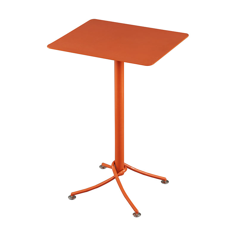 Metal Indoor-Outdoor Bar Height Table Contemporary Bar Table with Pedestal