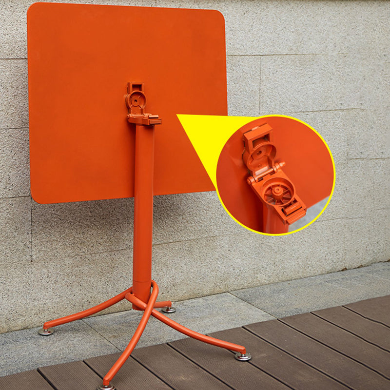 Metal Indoor-Outdoor Bar Height Table Contemporary Bar Table with Pedestal