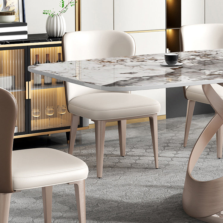 Rectangle Dining Set 1/4/5/7 Pieces Luxurious Sintered Stone Top Dinette Table Set