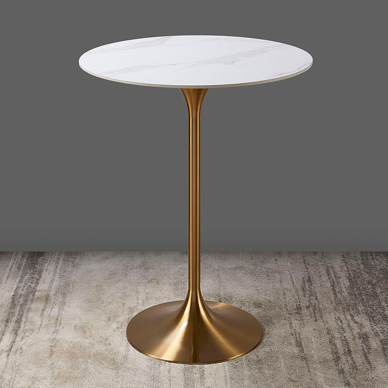 41.3"H Bar Dining Table Pedestal Sintered Stone Bar Height Cocktail Table