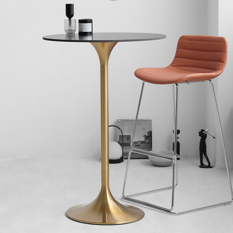 41.3"H Bar Dining Table Pedestal Sintered Stone Bar Height Cocktail Table