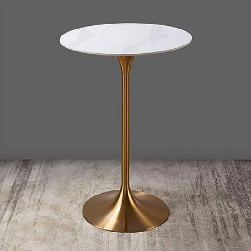 41.3"H Bar Dining Table Pedestal Sintered Stone Bar Height Cocktail Table