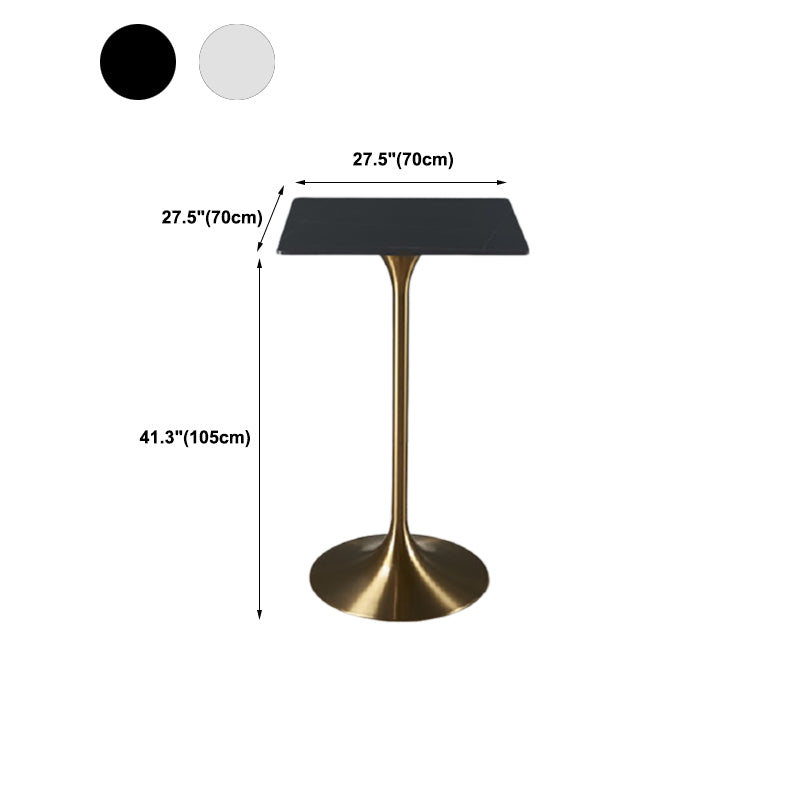 41.3"H Bar Dining Table Pedestal Sintered Stone Bar Height Cocktail Table