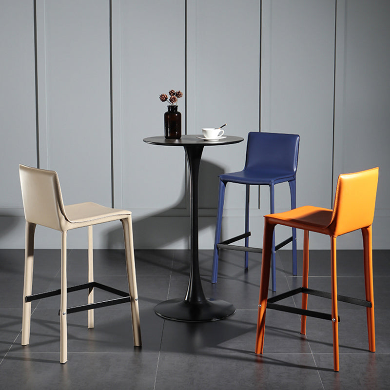 Modern Round Pub Table Fixed Pedestal Bar Height Cocktail Table