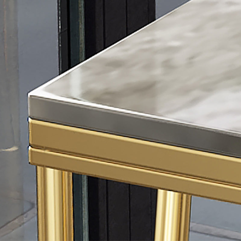 Rectangle Sintered Stone Bar Table Industrial Dining Table with 4 Legs