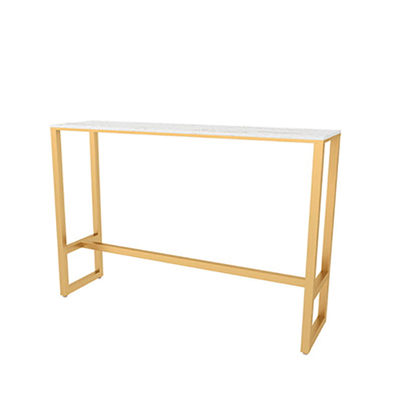 Rectangle Sintered Stone Bar Table Trestle Base Dining Table for Kitchen Living Room