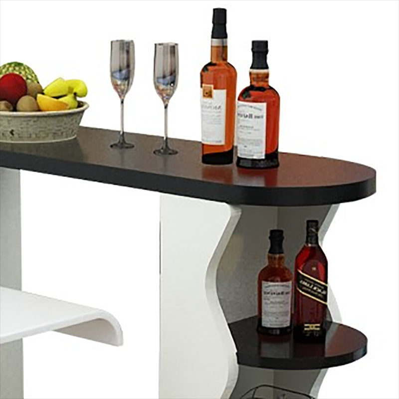 Contemporary Pub Table Specialty 41-inch Bar Table with Wine Rack