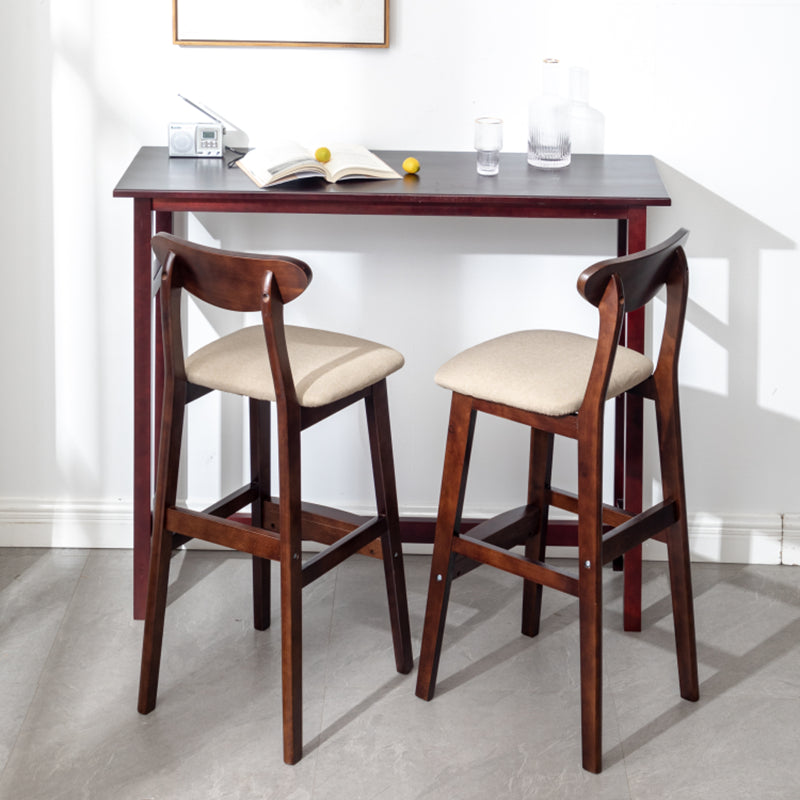 Industrial Solid Wood Bar Table Trestle Base Bar Table for Dining Room