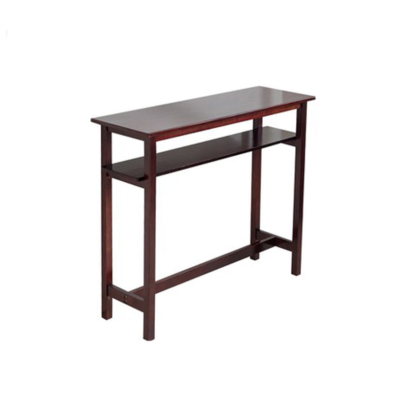 Industrial Solid Wood Bar Table Trestle Base Bar Table for Dining Room