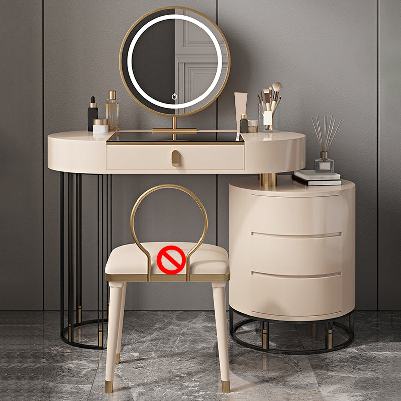 Contemporary Solid Wood Vanity Desk 4 Drawer Vanity Dressing Table