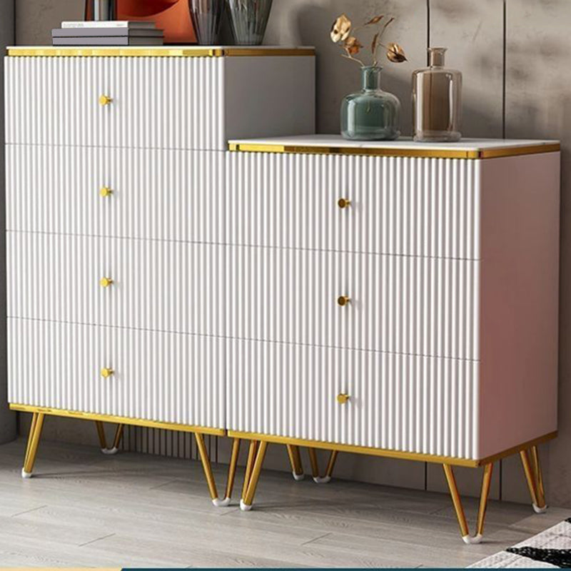 White Accent Chest 15.74" Wide Chest with Drawers, Water Resistant