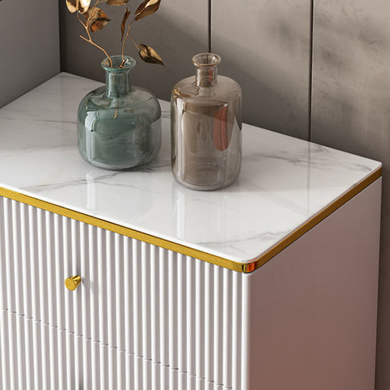 White Accent Chest 15.74" Wide Chest with Drawers, Water Resistant