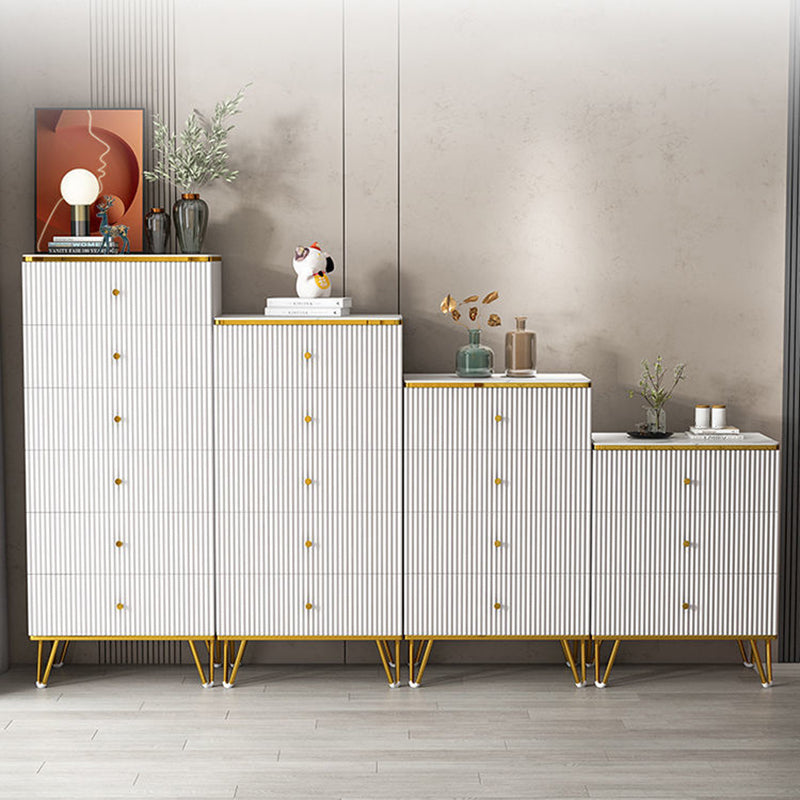 White Accent Chest 15.74" Wide Chest with Drawers, Water Resistant