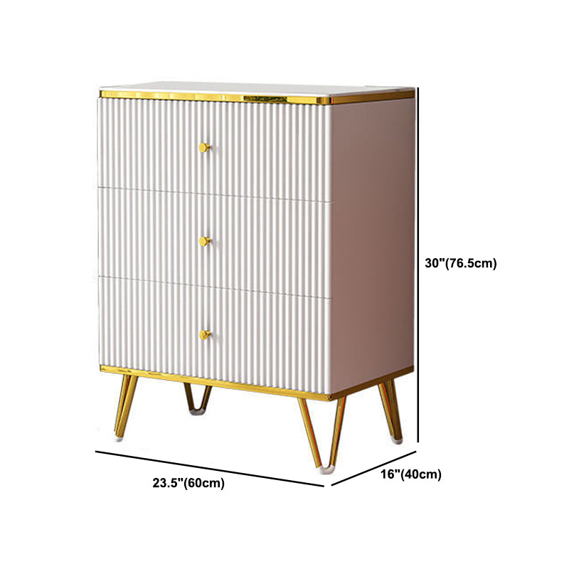 White Accent Chest 15.74" Wide Chest with Drawers, Water Resistant
