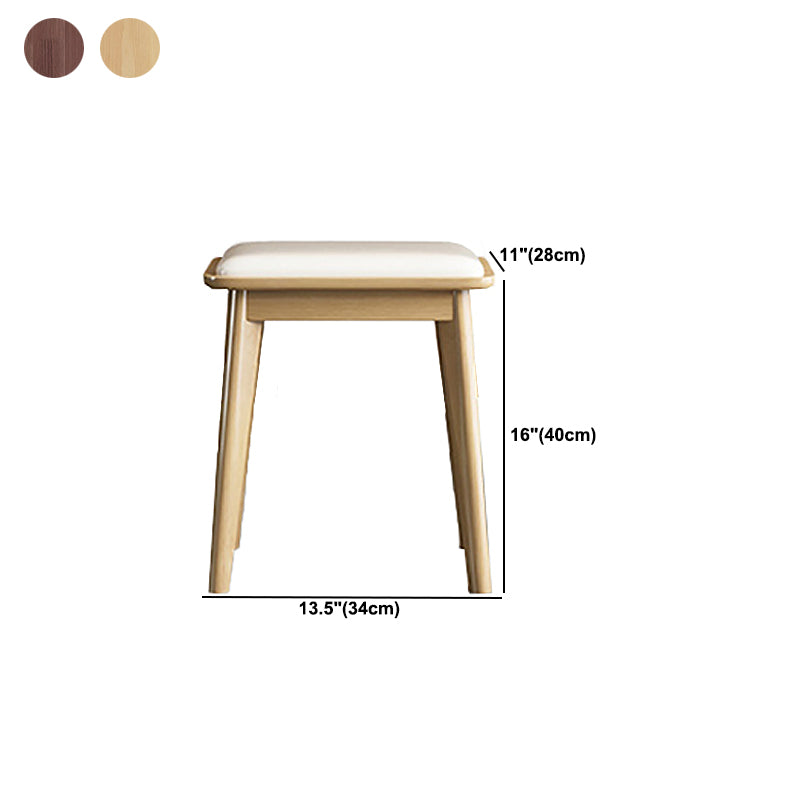Nordic Mirrored Vanity Solid Wood Makeup Dressing Table Stool Set