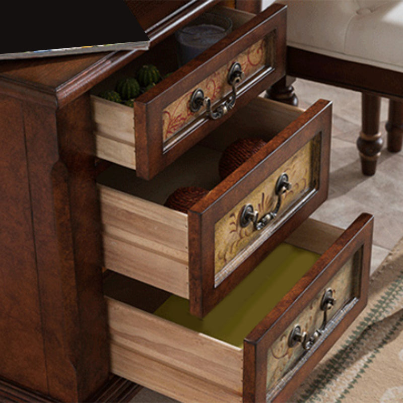 Victorian Vanity Set Solid Wood Drawers Included Makeup Dressing Table With Mirror & Stool