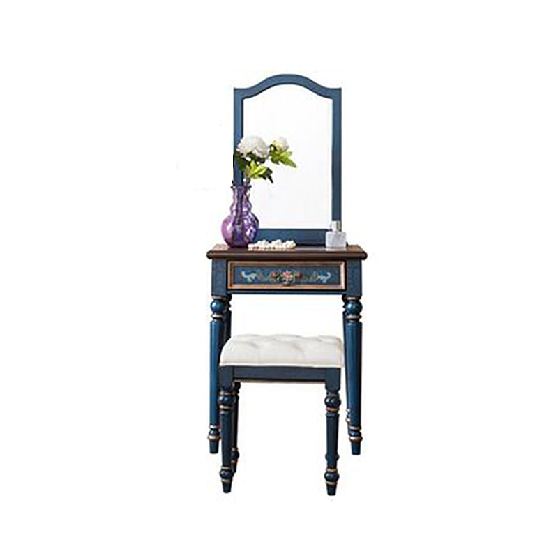 Victorian Vanity Set Solid Wood Drawers Included Makeup Dressing Table With Mirror & Stool