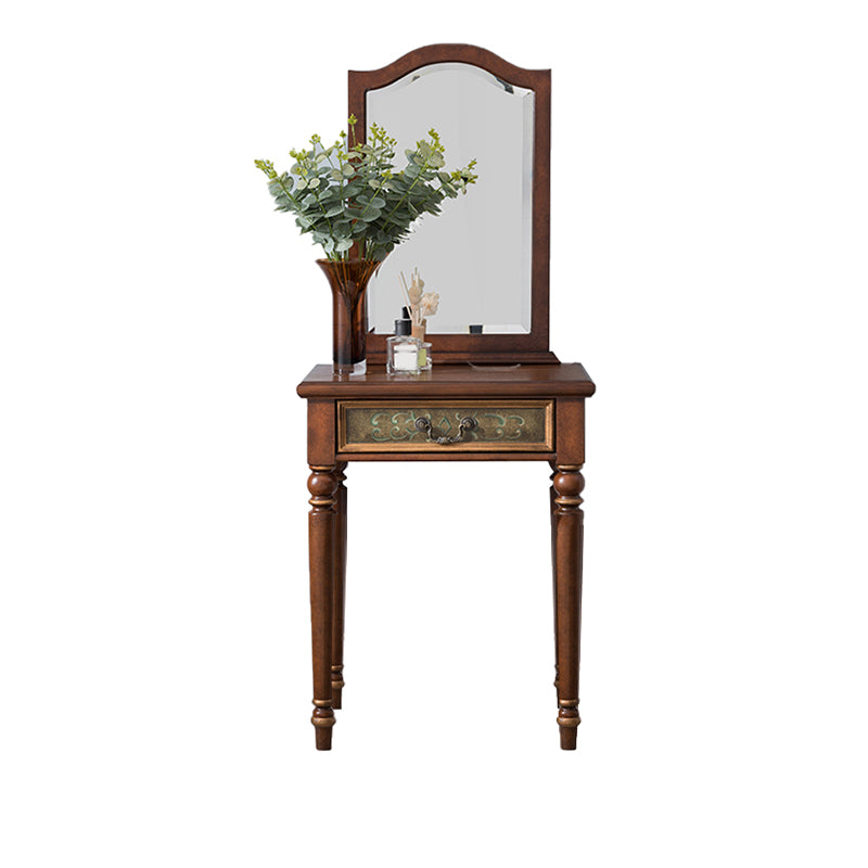 Victorian Vanity Set Solid Wood Drawers Included Makeup Dressing Table With Mirror & Stool