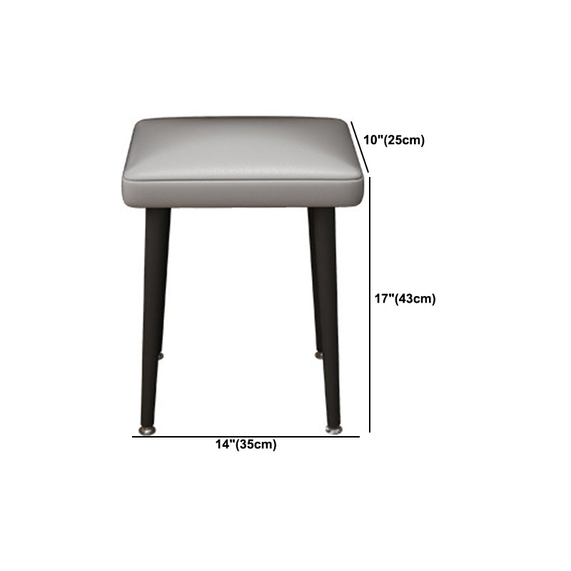 2 Pieces Vanity Set Glass Top Make-up Vanity Table Set in Gray