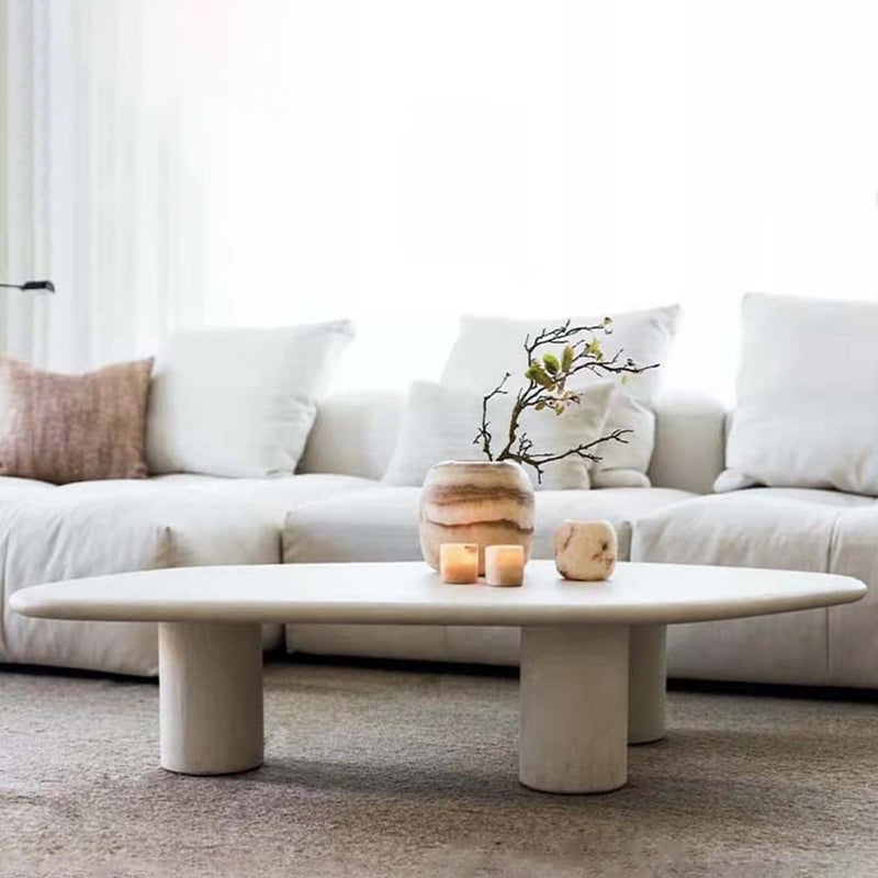 Wooden 3 Legs Coffee Table Scandinavian Style Coffee Table in White