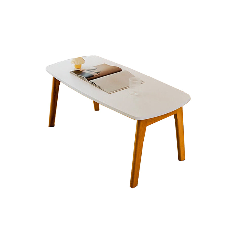 Contemporary Rectangular Folding Solid Wood Single Coffee Table