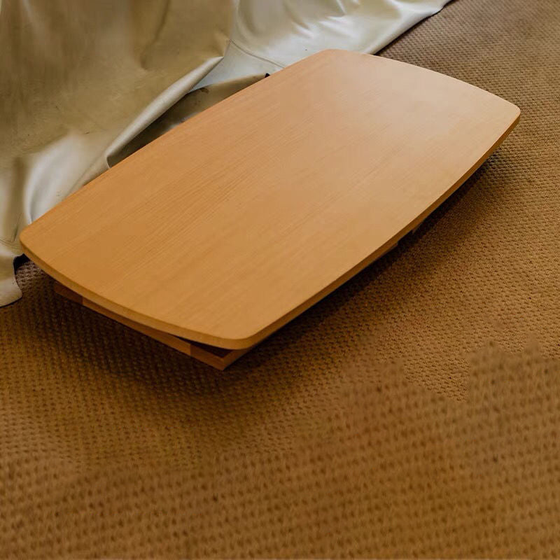 Contemporary Rectangular Folding Solid Wood Single Coffee Table